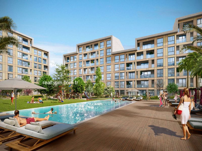 SUR YAPI MUHİT SATILIK SİTE İÇİ PEYZAJ MANZARALI  15m2 VERANDALI 1+1 FIRSAT BAHÇE KATI. - 3003