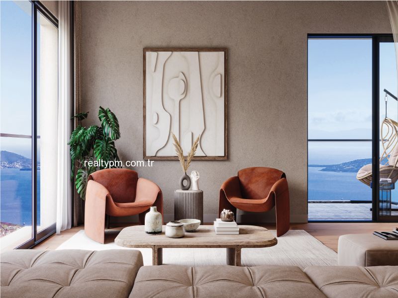 MESA PANORAMA SATILIK 1+1 ADALAR MANZARALI YÜKSEK YATIRIM DEĞERİ REALTY PM DEN - 3191