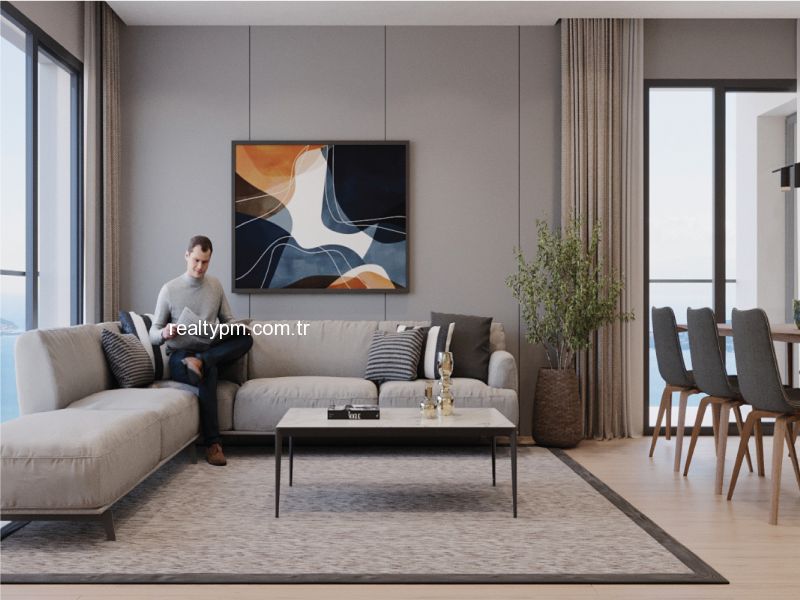 MESA PANORAMA SATILIK 1+1 ADALAR MANZARALI YÜKSEK YATIRIM DEĞERİ REALTY PM DEN - 3192
