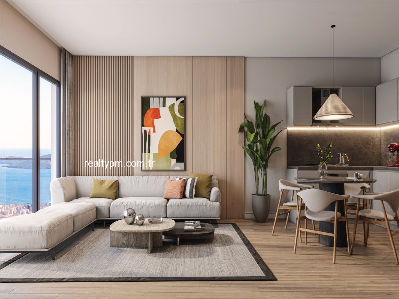 MESA PANORAMA SATILIK 1+1 ADALAR MANZARALI YÜKSEK YATIRIM DEĞERİ REALTY PM DEN - 3194
