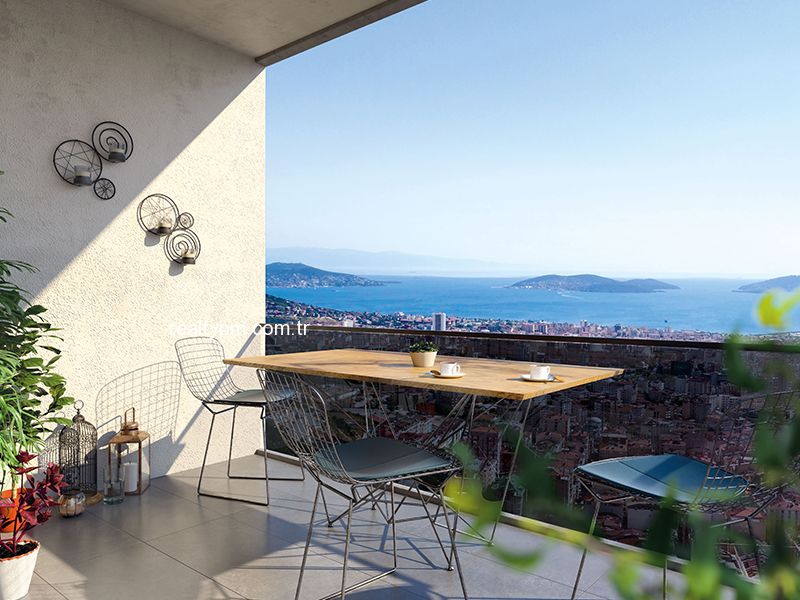 MESA PANORAMA SATILIK 1+1 ADALAR MANZARALI YÜKSEK YATIRIM DEĞERİ REALTY PM DEN - 3197