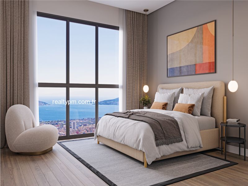 MESA PANORAMA SATILIK 1+1 ADALAR MANZARALI YÜKSEK YATIRIM DEĞERİ REALTY PM DEN - 3200