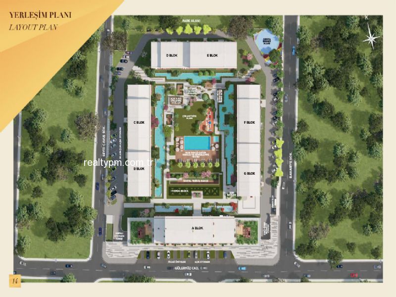 SURYAPI MUHİT SATILIK 1+1 74M2 ŞEREFİYELİ KONUM BALKONLU SUR YAPI.. REALTY PM DEN - 3235